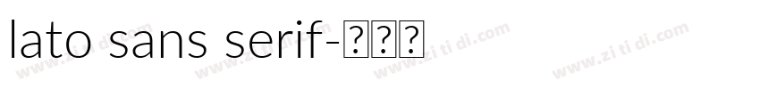 lato sans serif字体转换